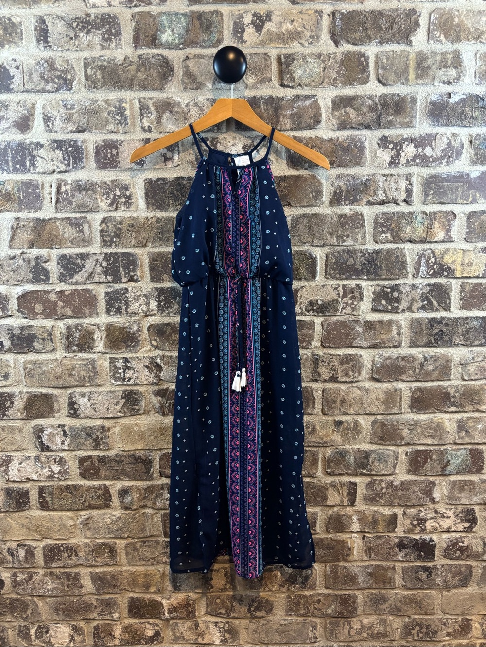 Japna Kids Navy Blue Printed Girls' Dress Size 8